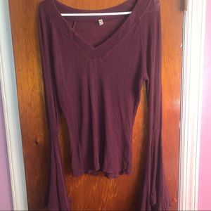 Long-Sleeved Flared Top